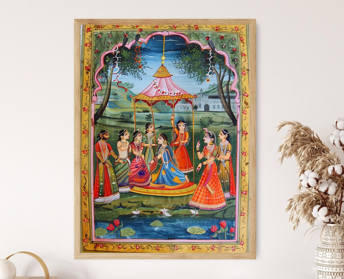Authentic Rajasthani Painting, Folk Art Gift