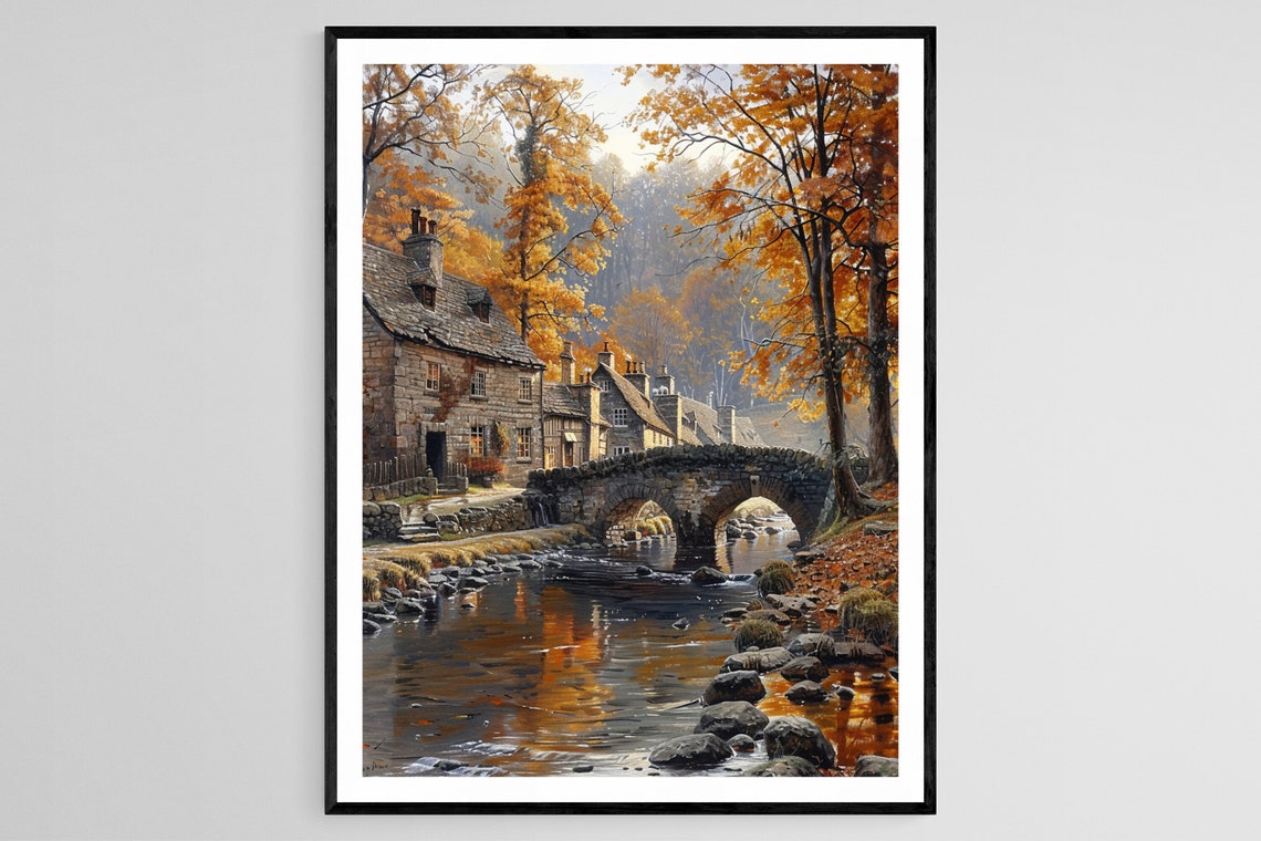 Historic Village Of Bakewell Peak District Landscape Art