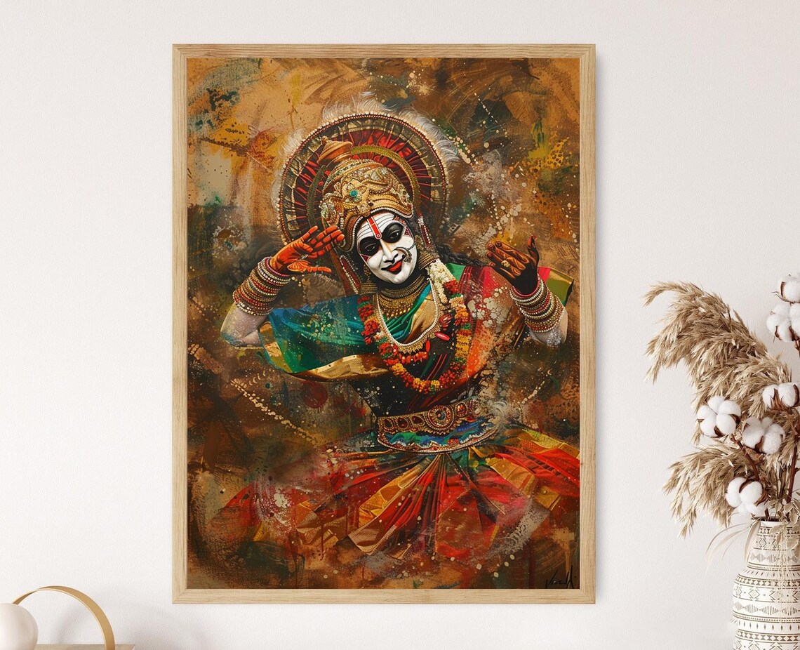 Traditional Kathakali Dance, Indian Cultural Painting
