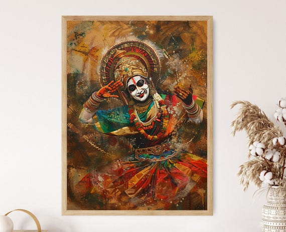 Traditional Kathakali Dance, Indian Cultural Painting