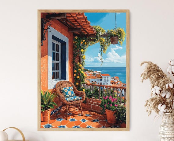 Recife Rooftop Patio - Geometric Tropical Poster