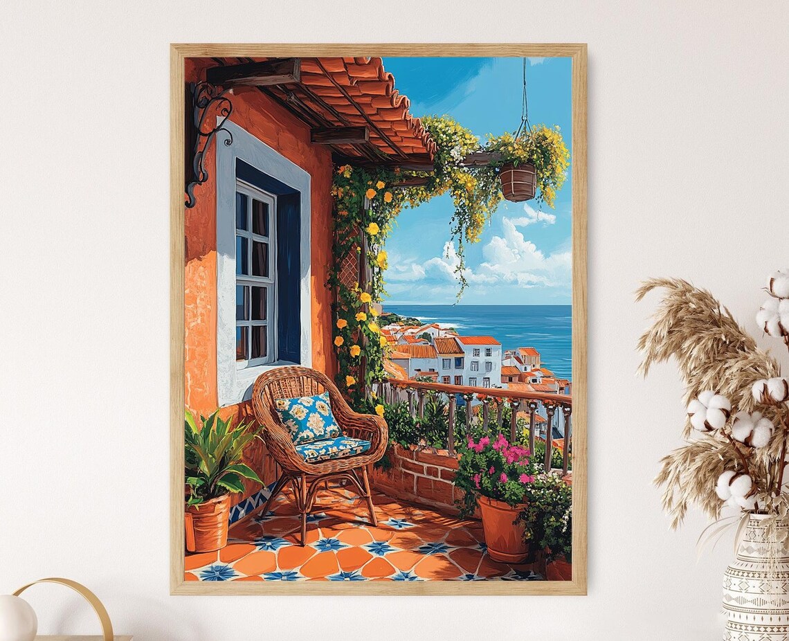 Recife Rooftop Patio - Geometric Tropical Poster