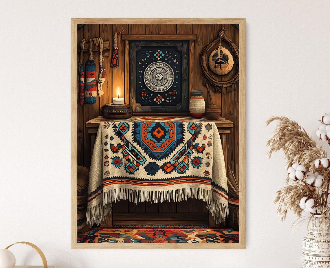 Sami Silver Brooch Illustration Duodji Jewelry Indigenous Nordic Craft