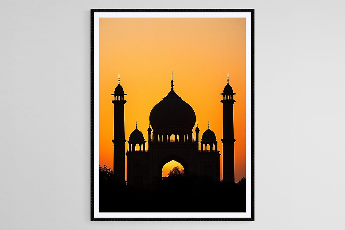 Aurangabad Maharashtra Art Print Bibi Ka Maqbara Sunset Silhouette
