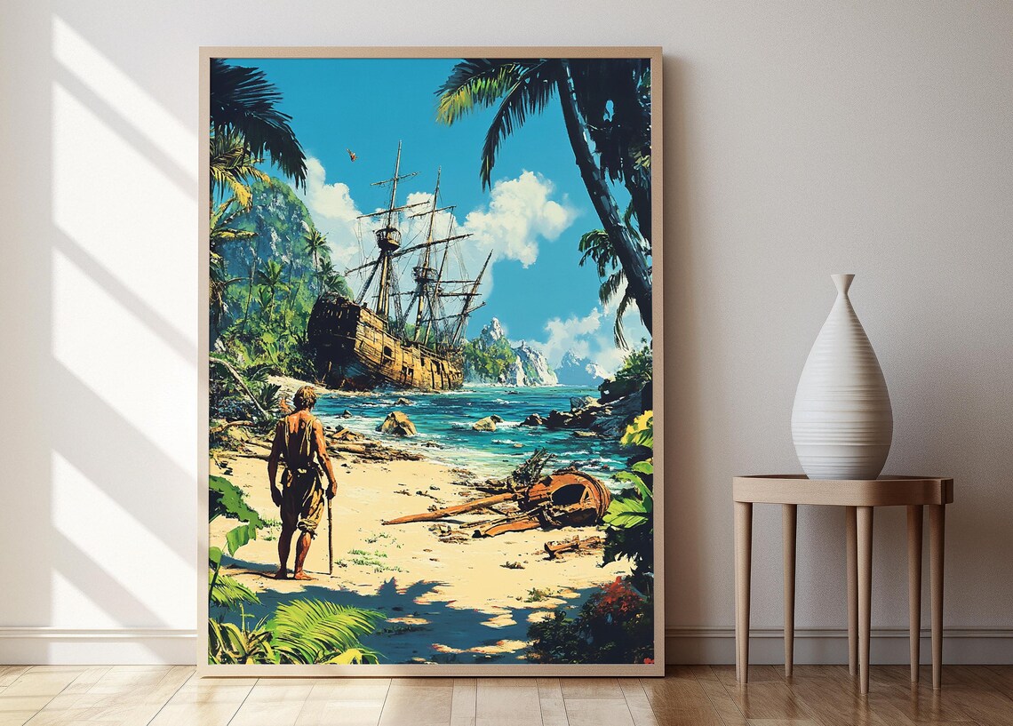 Robinson Crusoe on Deserted Island, Adventure Poster
