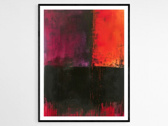 Homage To Mark Rothko Bold Color Art Print Statement Piece For Interior Design Luxury Wedding Gift