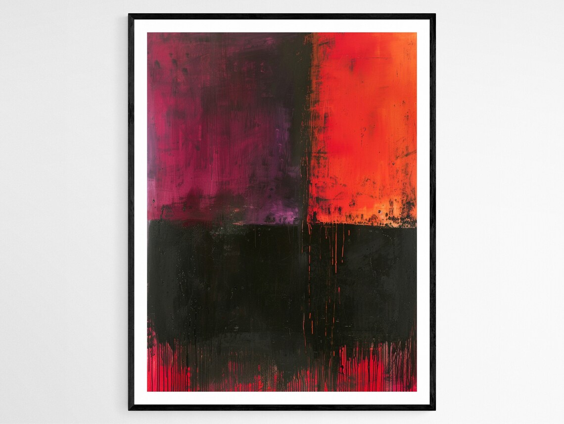 Homage To Mark Rothko Bold Color Art Print Statement Piece For Interior Design Luxury Wedding Gift