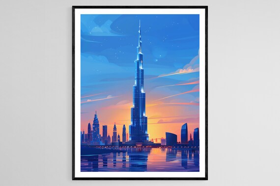 Burj Khalifa Artwork, Luxury Dubai Gift