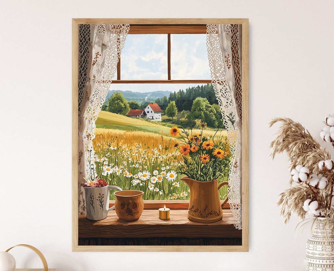 Hedebo Embroidered Curtain Illustration, Danish Whitework