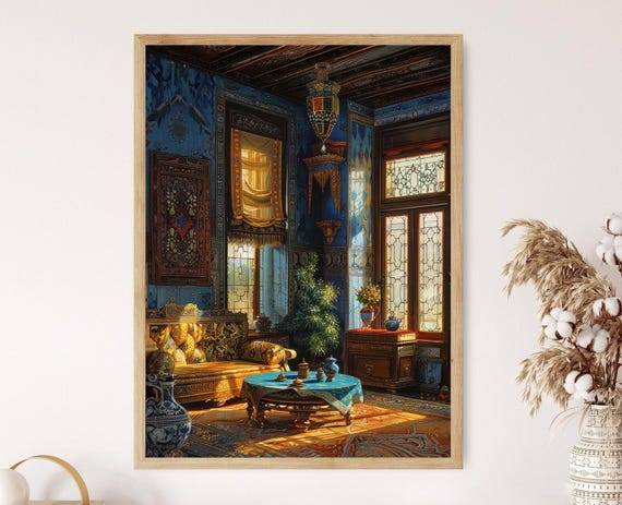 Ottoman Palace Giclee Print Historical Islamic Art Oriental Home Decor
