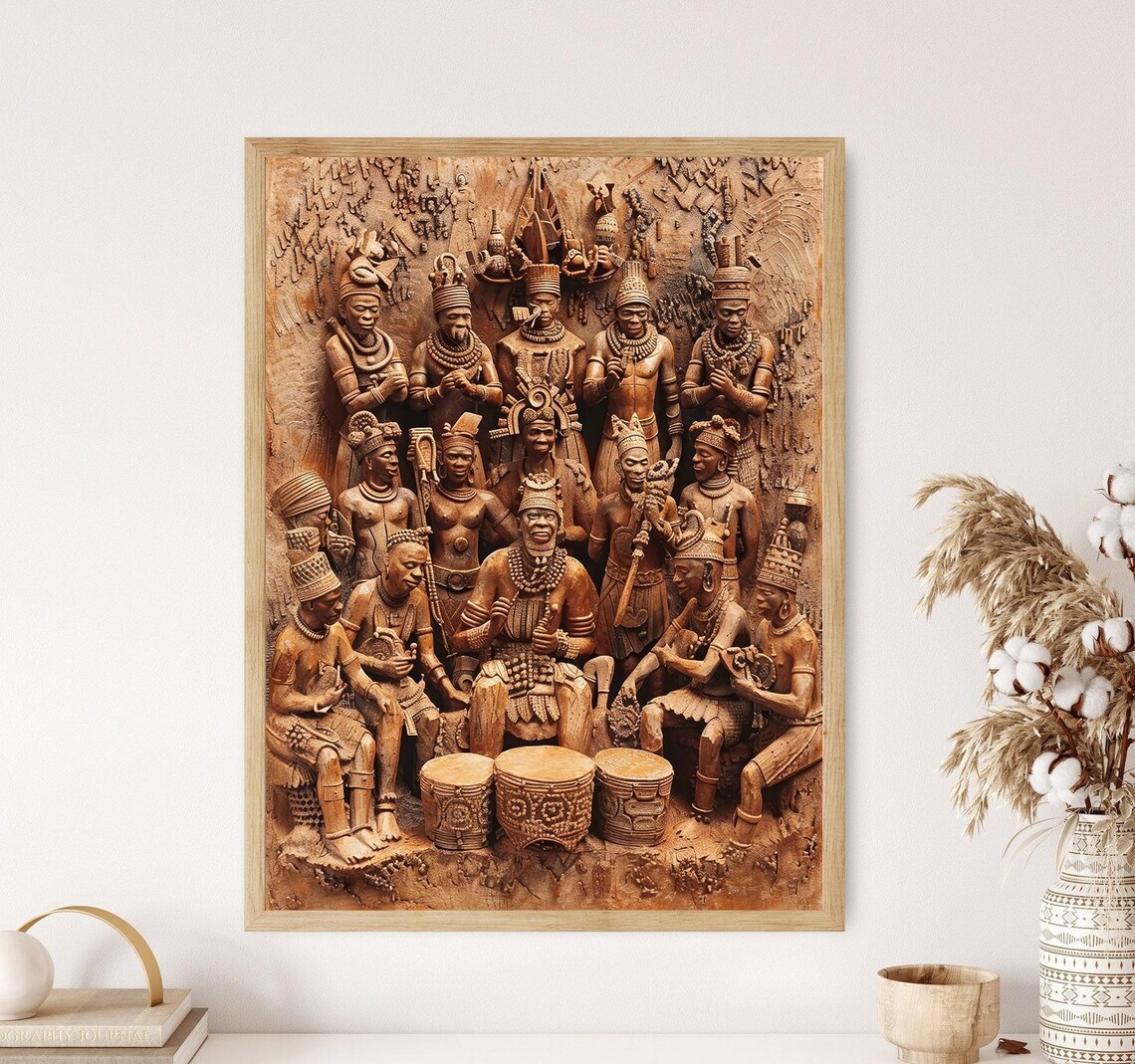 Kingdom Of Benin Giclee Print Vibrant African Art Wall Decor Home Decor Print For Art Lovers Unique Cultural Gift