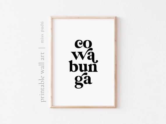 Cowabunga Surf Wall Art, Coastal Nursery Decor