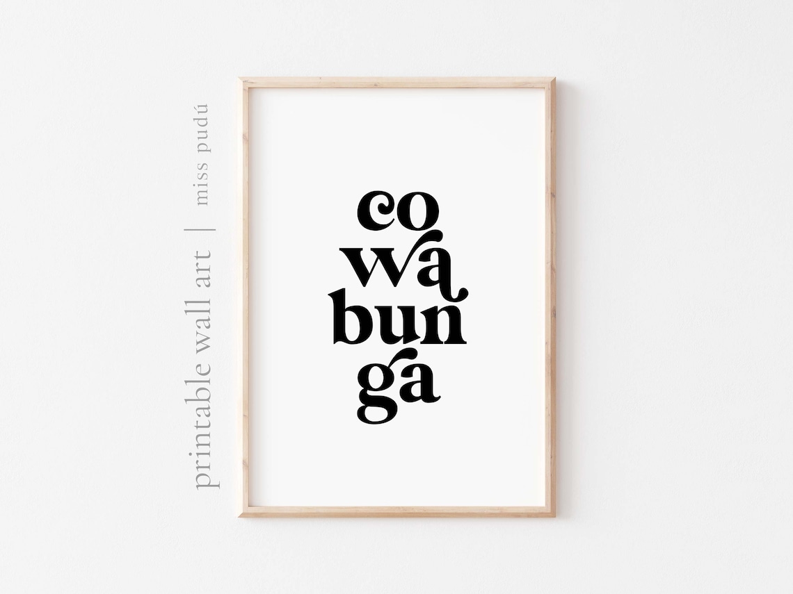 Cowabunga Surf Wall Art, Coastal Nursery Decor