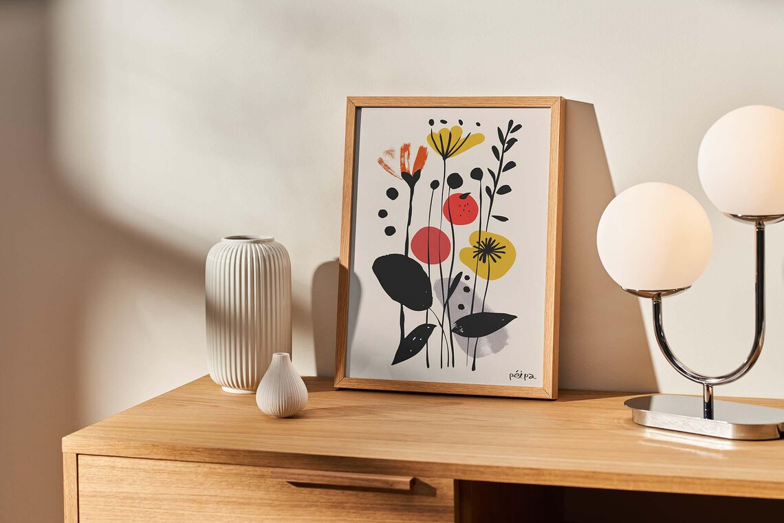 Abstract Modern Flower Art Print, Botanical - Image 2