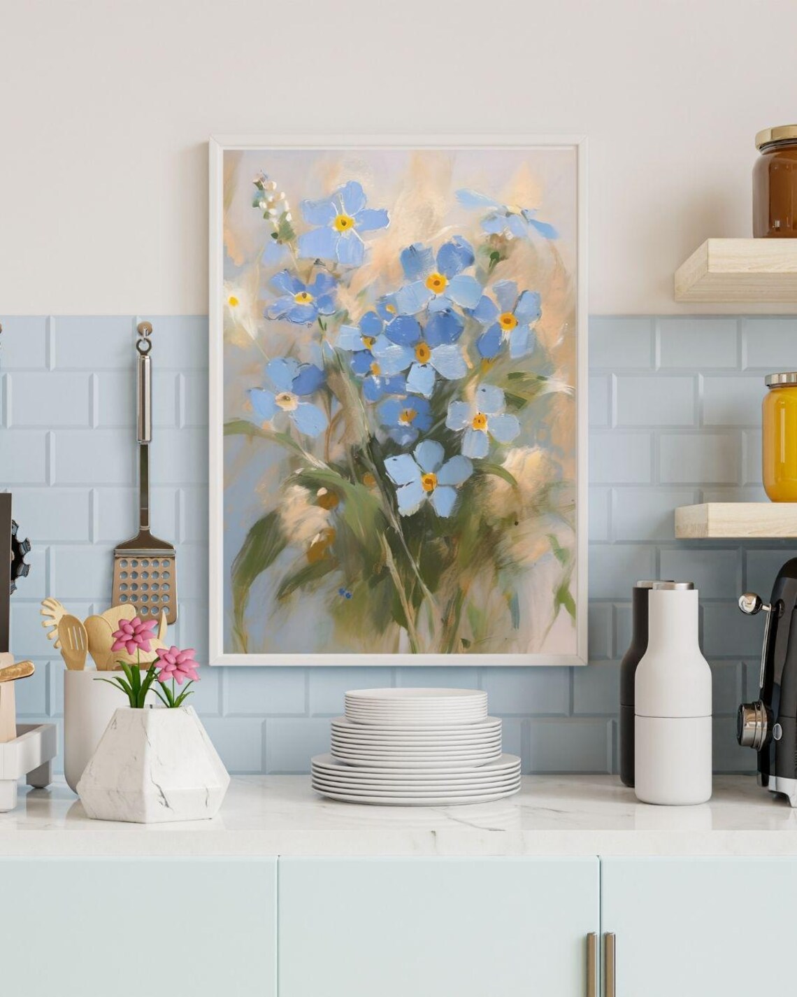 Forget Me Not Impressionism Poster Print - Image 4