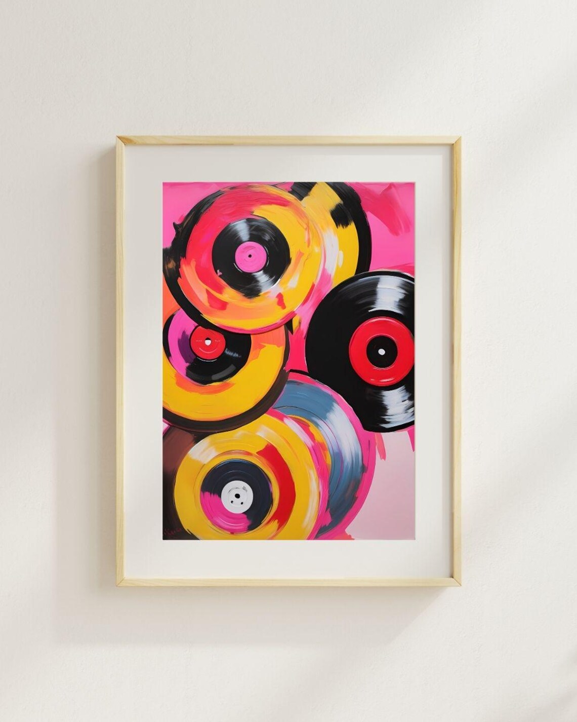 Bold Vinyl Record - Retro Music Abstract Pop