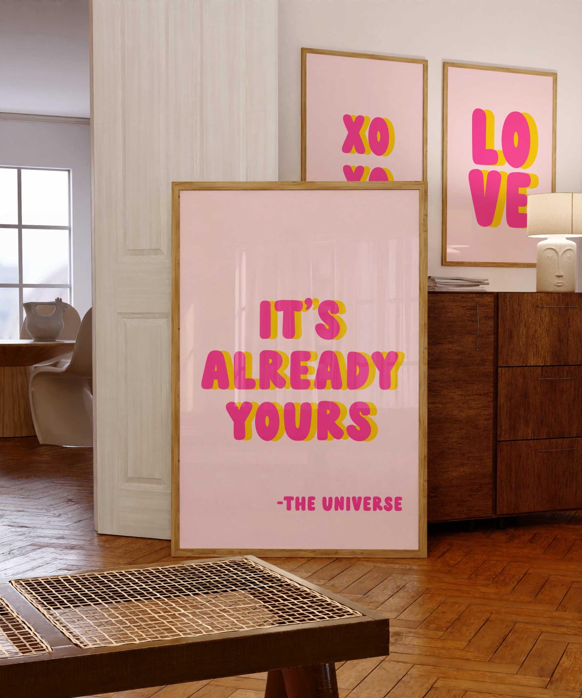 Its Already Yours The Universe Manifesting Retro Typography Poster - Image 3