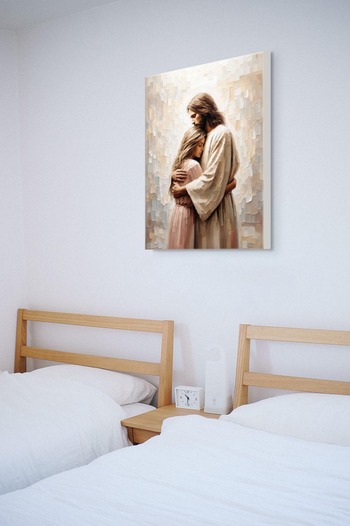 Jesus Hugging Woman Christian Painting Jesus Girl Art Jesus Painting Lds Art Bible Verse Wall Art Jesus Wall Art Jesus Heals A Woman - Image 2