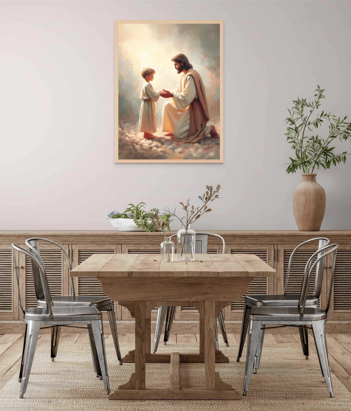 A Gentle Reminder Christian Art Jesus And Boy Picture Of Jesus Lds Painting Bible Print Jesus Art Jesus With Children Png - Image 5
