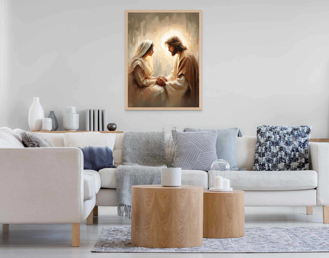 Compassion And Love Christian Art Jesus And Girl Art Jesus Picture Lds Art Bible Painting Jesus Prints Christian Painting Jesus Png - Image 7