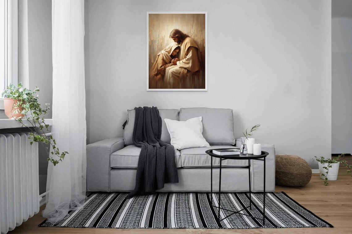 His Forgiveness Jesus and Woman Christian Art Print - Image 4