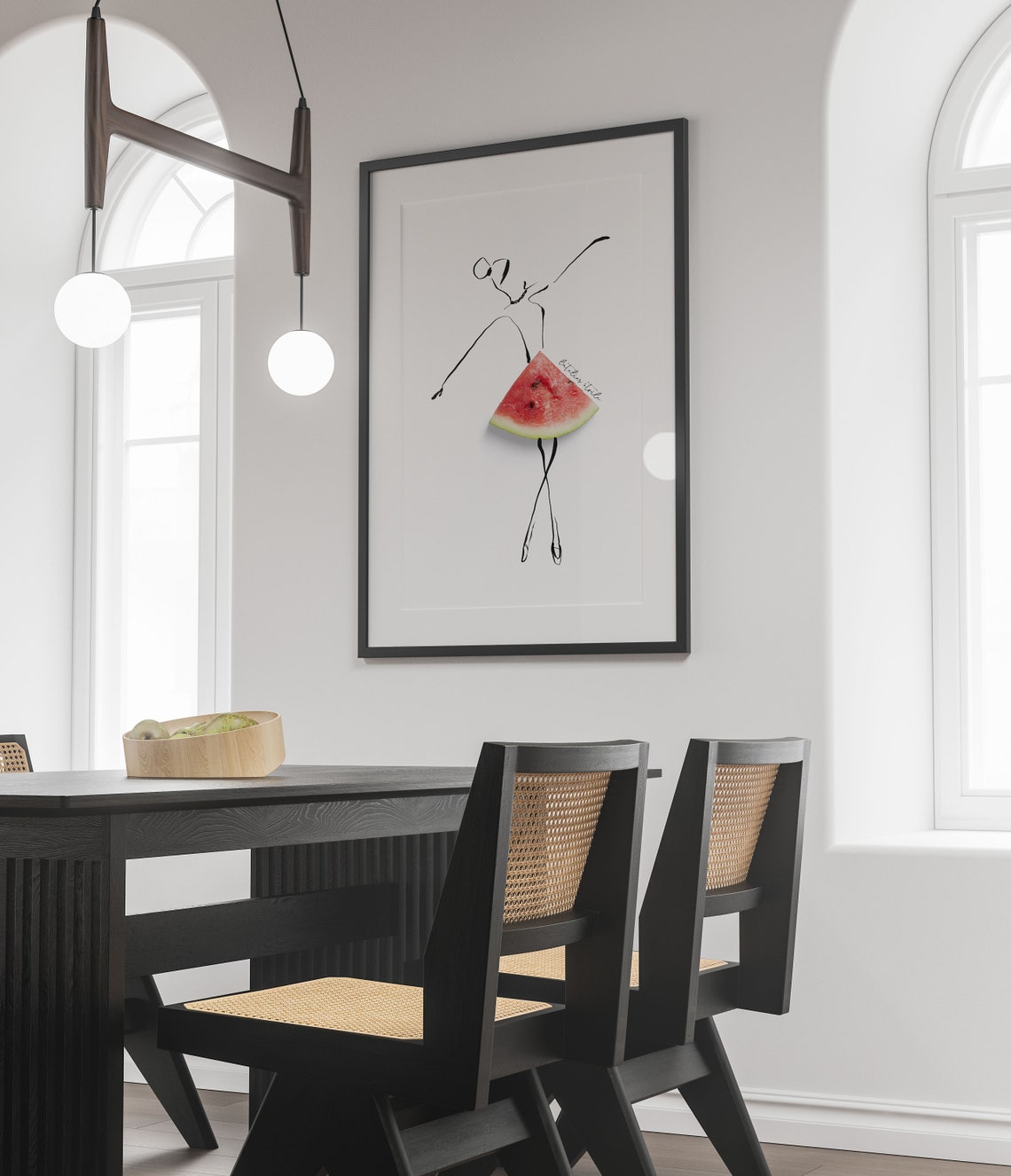 Watermelon Print Watermelon Poster Fashion Print Fashion Illustration Food Illustration Real Food Sketch Watermelon Art Watermelon - Image 3