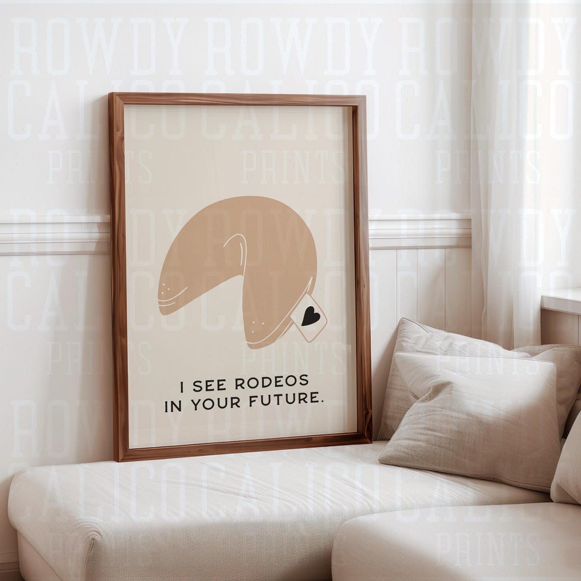 I See Rodeos In Your Future Fortune Cookie Western Quote Poster - Image 2