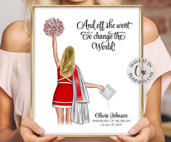 Senior Cheerleader Gift Senior Cheer Gift Personalized Cheer Gift Cheerleader Graduation Gift Cheer Graduation Cheerleader Senior Gift