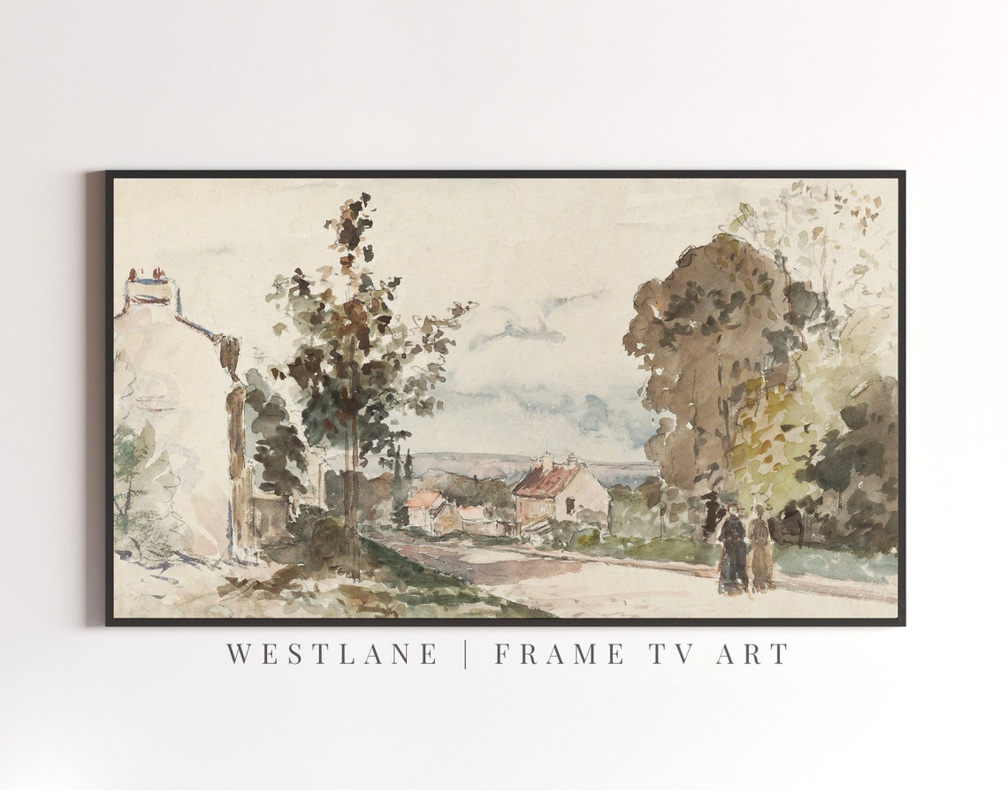 Frame Tv Art Neutral Antique Landscape Muted Farmhouse Tv182 - Image 2