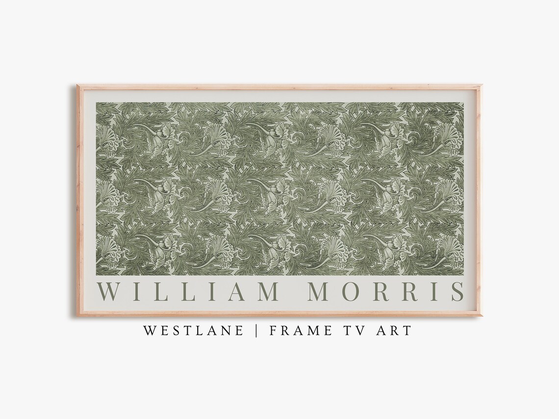 Modern Farmhouse Green Botanical Vintage Pattern