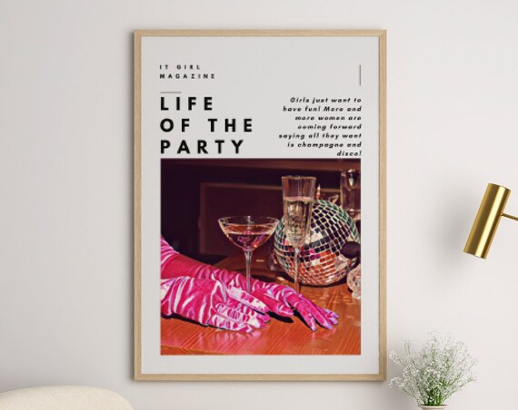 Life Of The Party Cocktail Disco, Retro Art Print