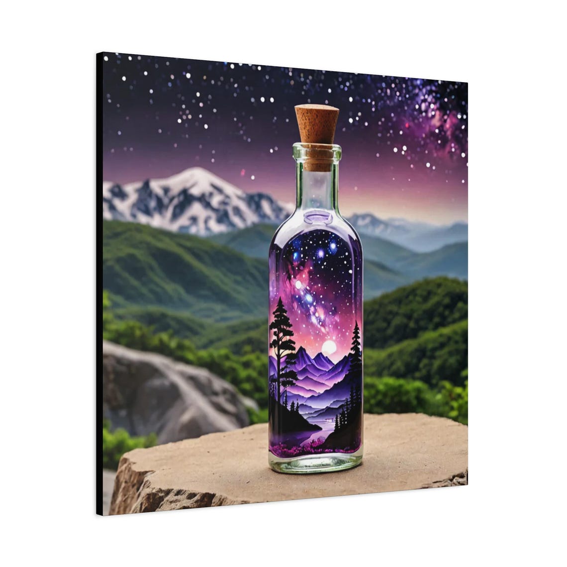 Cosmic Bottle Abstract Art Print - Image 2
