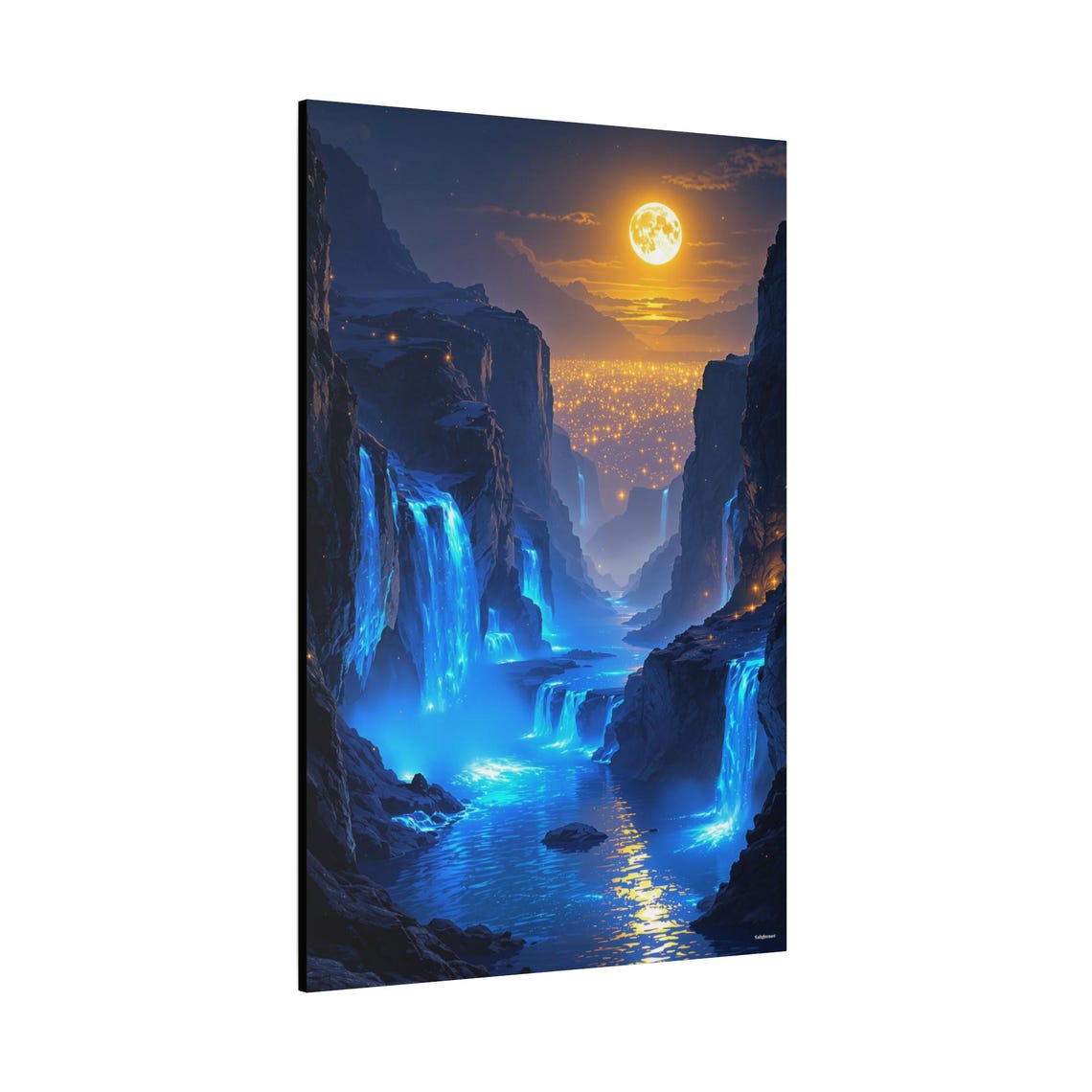 Dreamy Waterfall Watercolor Art Print - Image 2