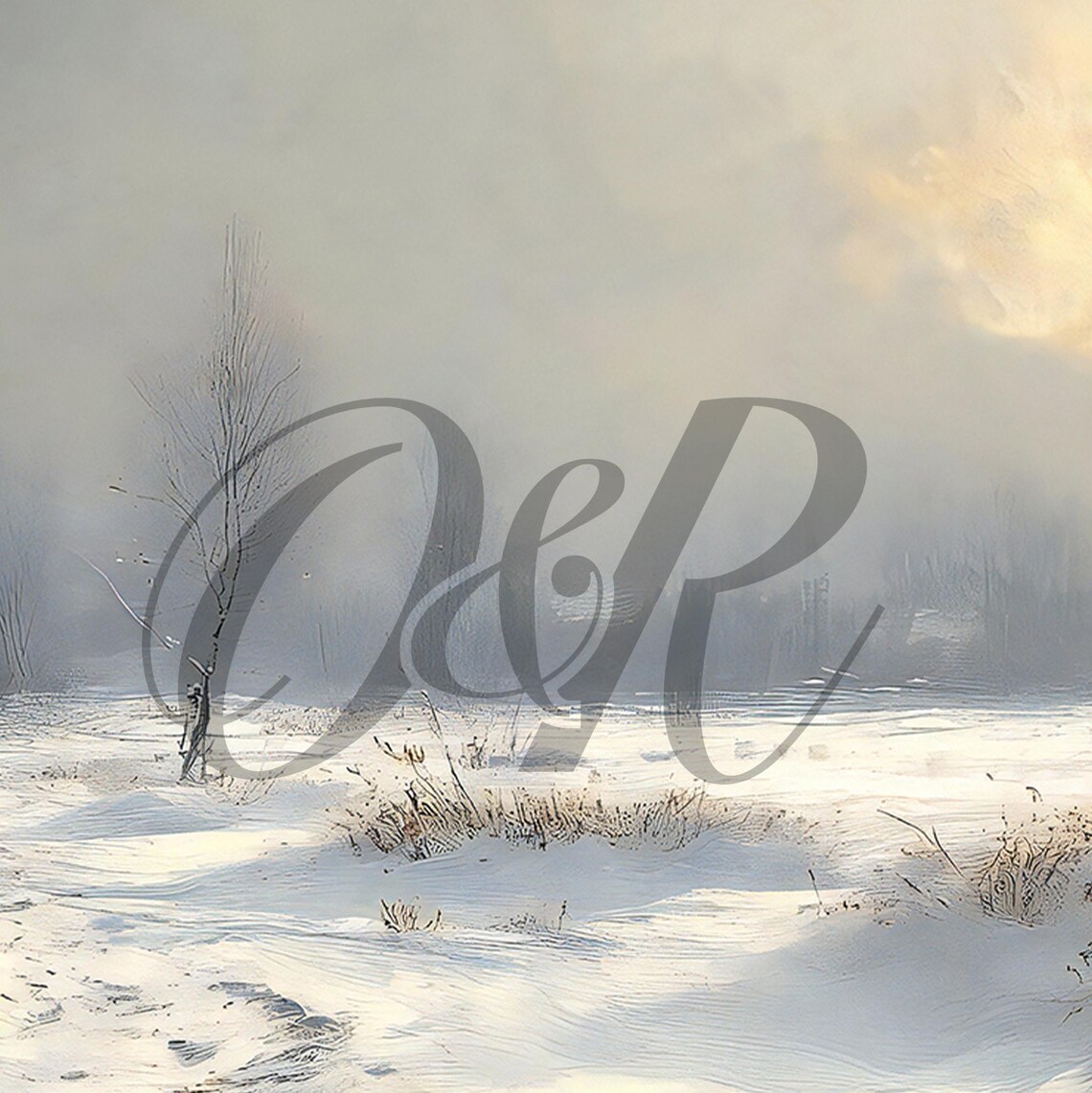 Red Cardinal Snowy Winter Landscape Sunrise Vintage Bird Art Poster - Image 5