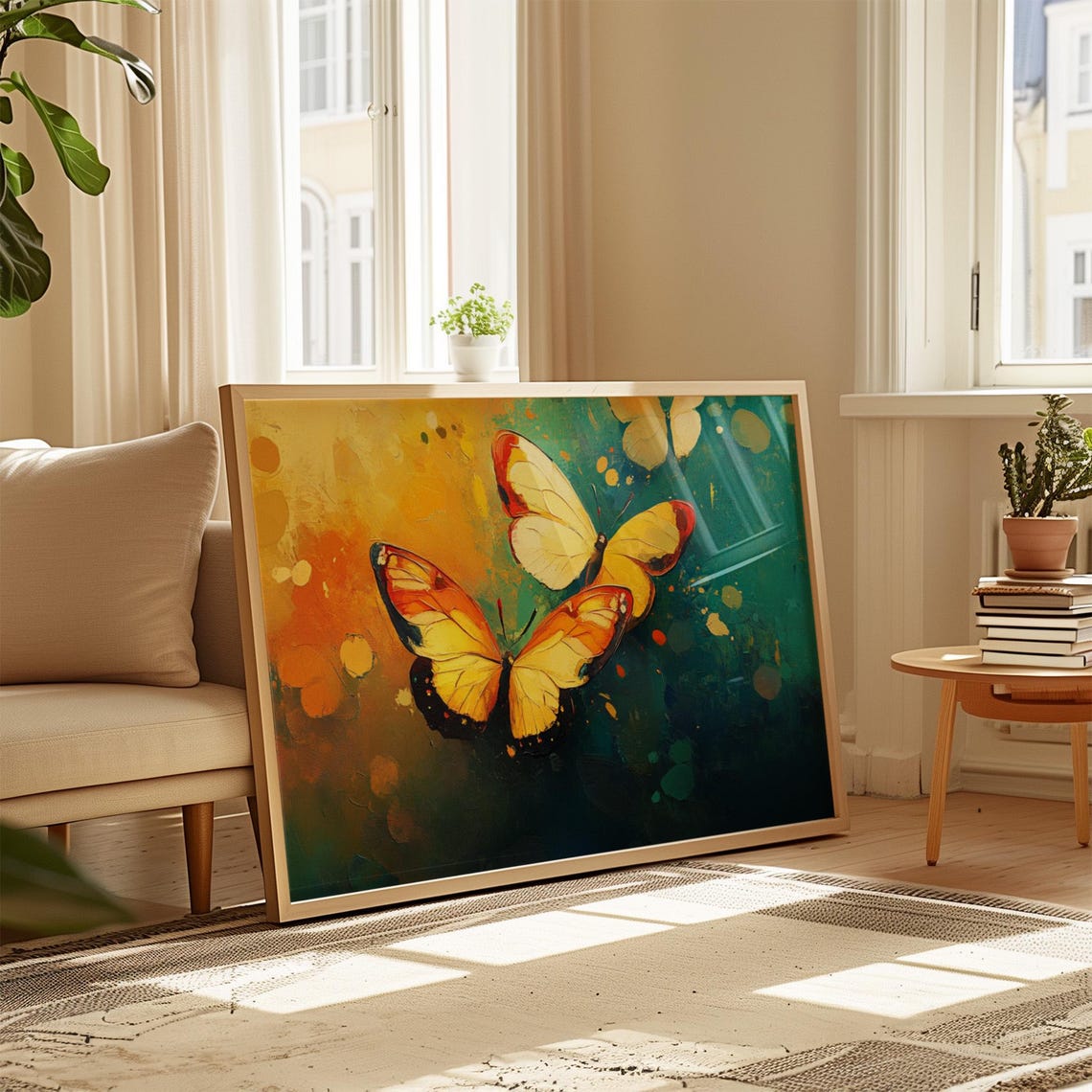 Print Butterfly Portrait Painting Mexican Wall Art New Listing 36 - Image 4