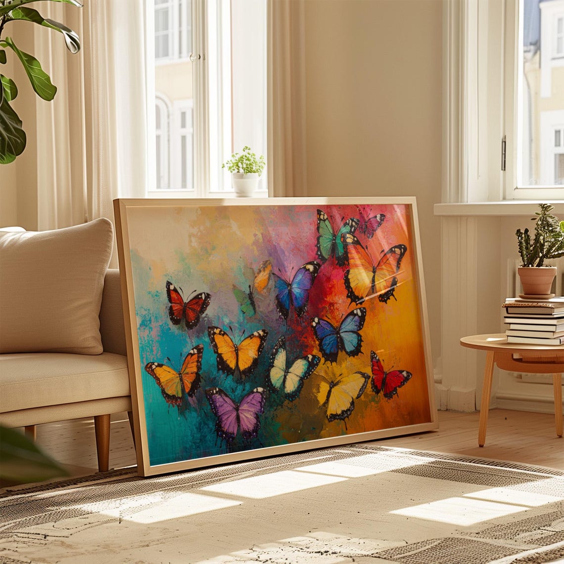 Print Butterfly Portrait Painting Mexican Wall Art New Listing 27 - Image 4