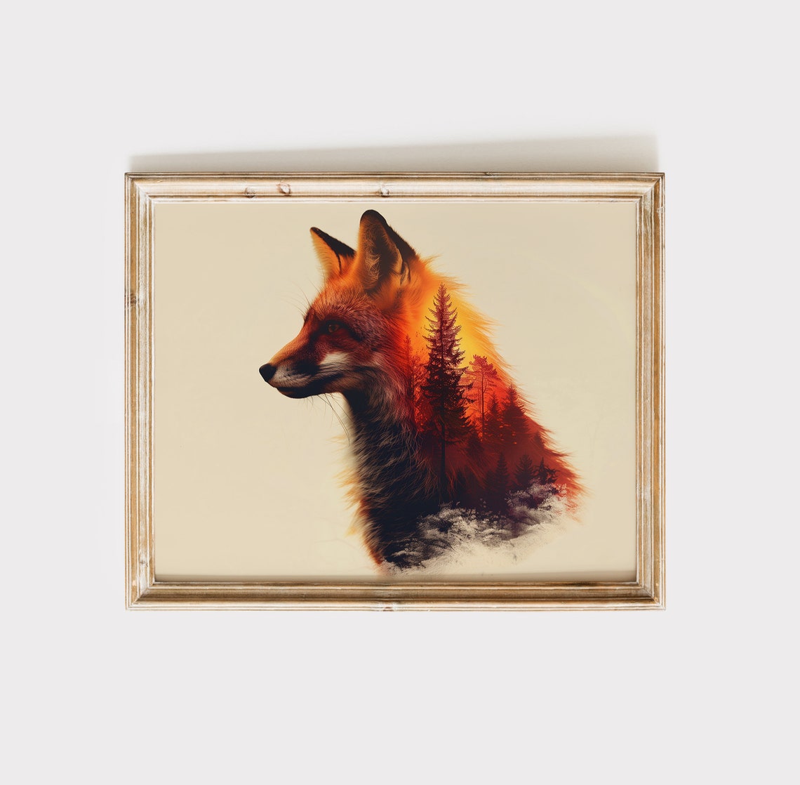 Woodland Creatures Fox Fox Wall Decor Fox Print Fox Gift Animal Nursery Wall Decor Forest Animal Fox Instant - Image 4