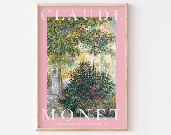 Claude Monet Modern Vintage Exhibition Art Print
