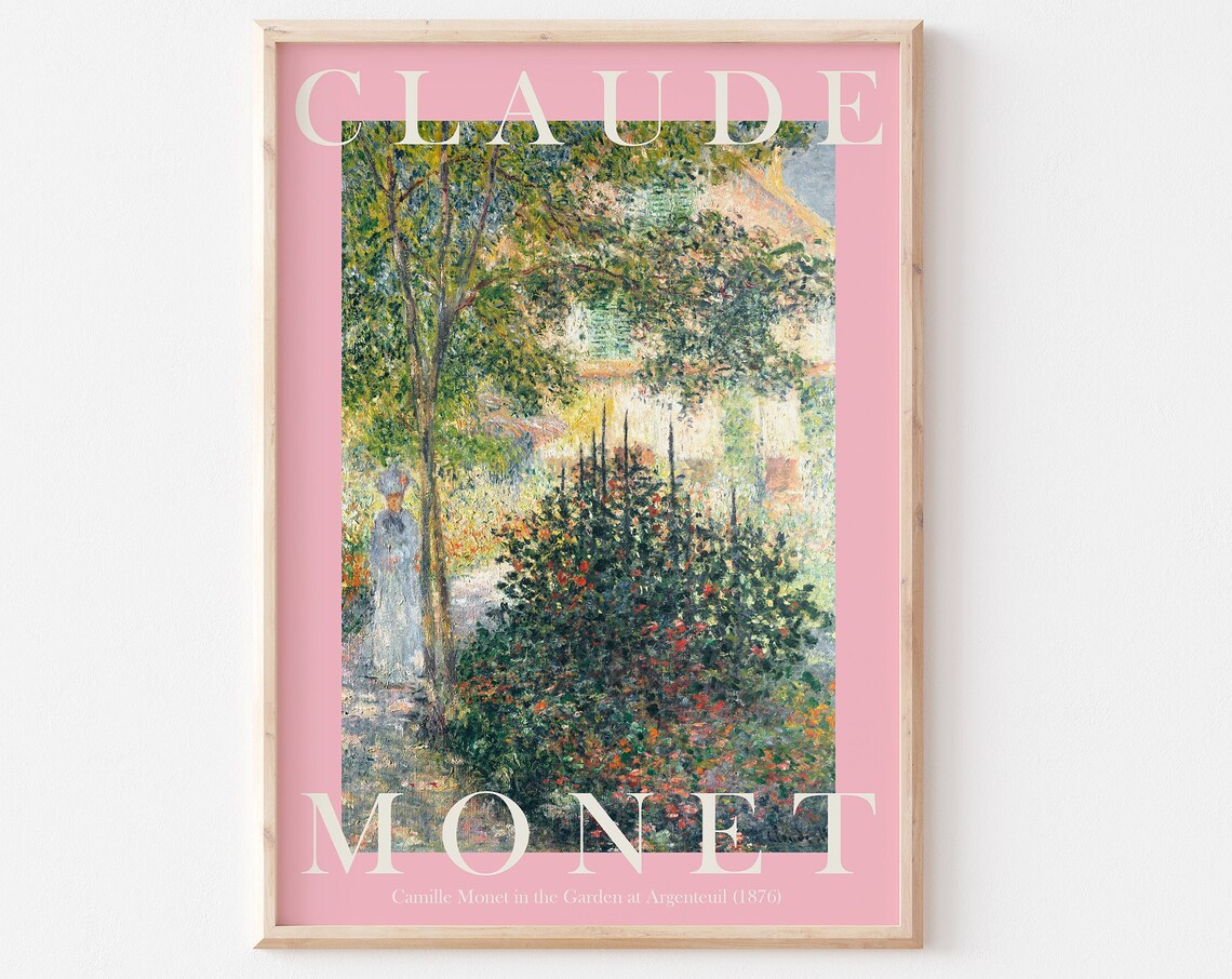 Claude Monet Modern Vintage Exhibition Art Print