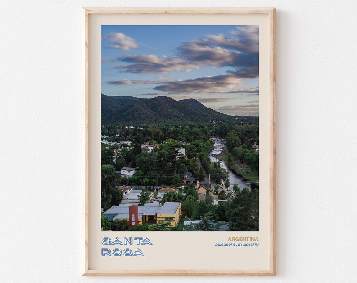 Santa Rosa Travel Poster Santa Rosa Print Santa Rosa Photo Print Santa Rosa Wall Decor Santa Rosa Travel Art Argentina Santa Rosa 1