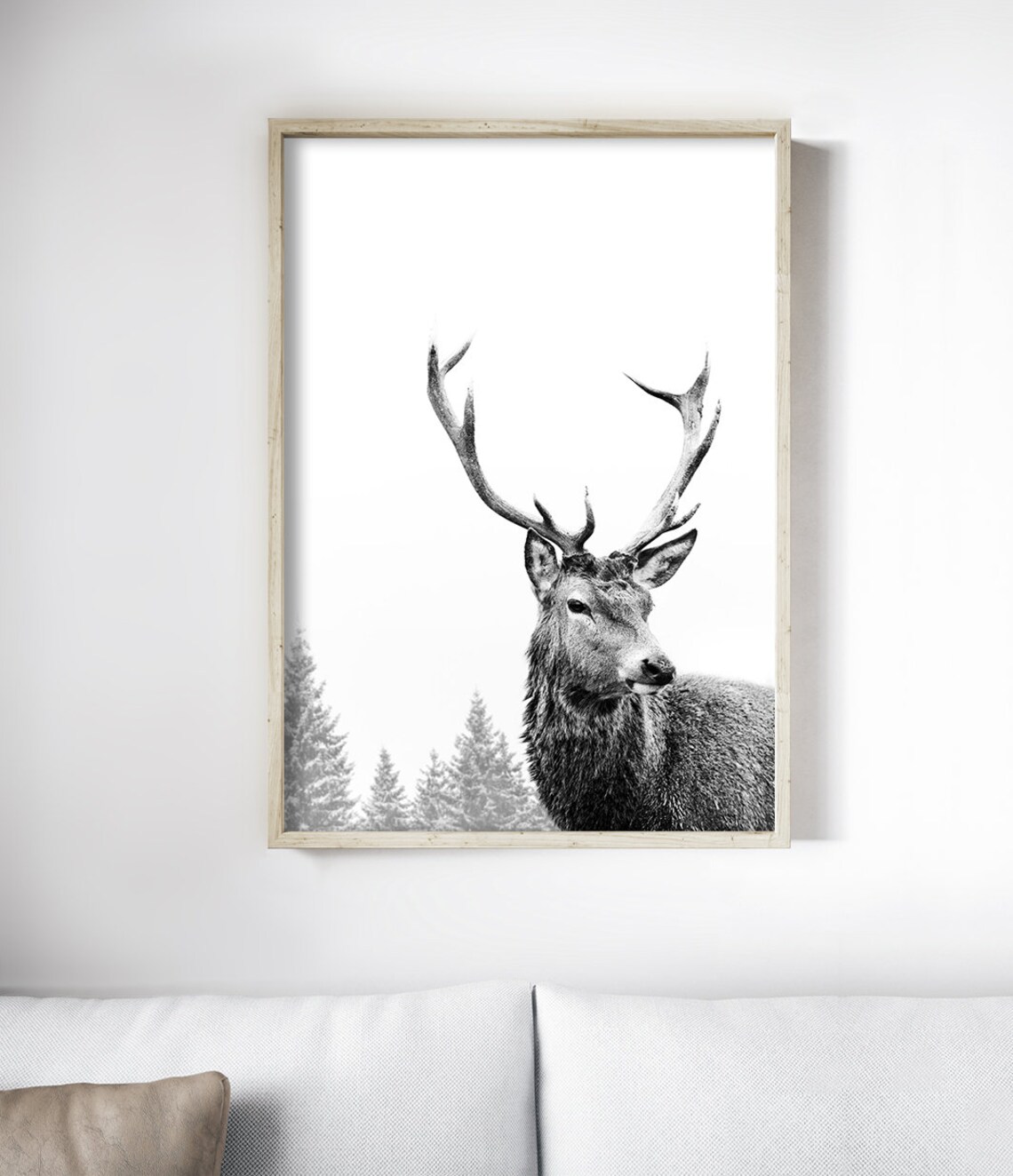 Scandinavian Deer Stag Art Print, Nordic Style - Image 3