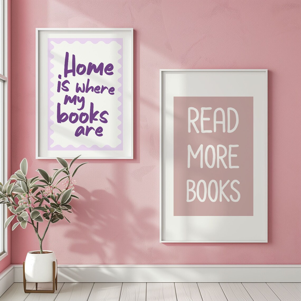 Home Is Where My Books Are Booklover Funny Wall Art Instant - Image 3