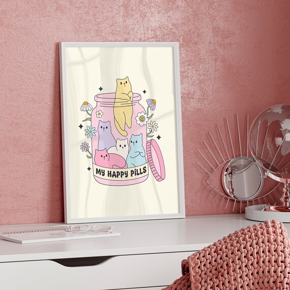 Funny Prints Pink Prints Anxiety Prints Cute Prints Prints With Quotes Wall Art Decor Gallery Wall Prints Mental Heath Art Funny