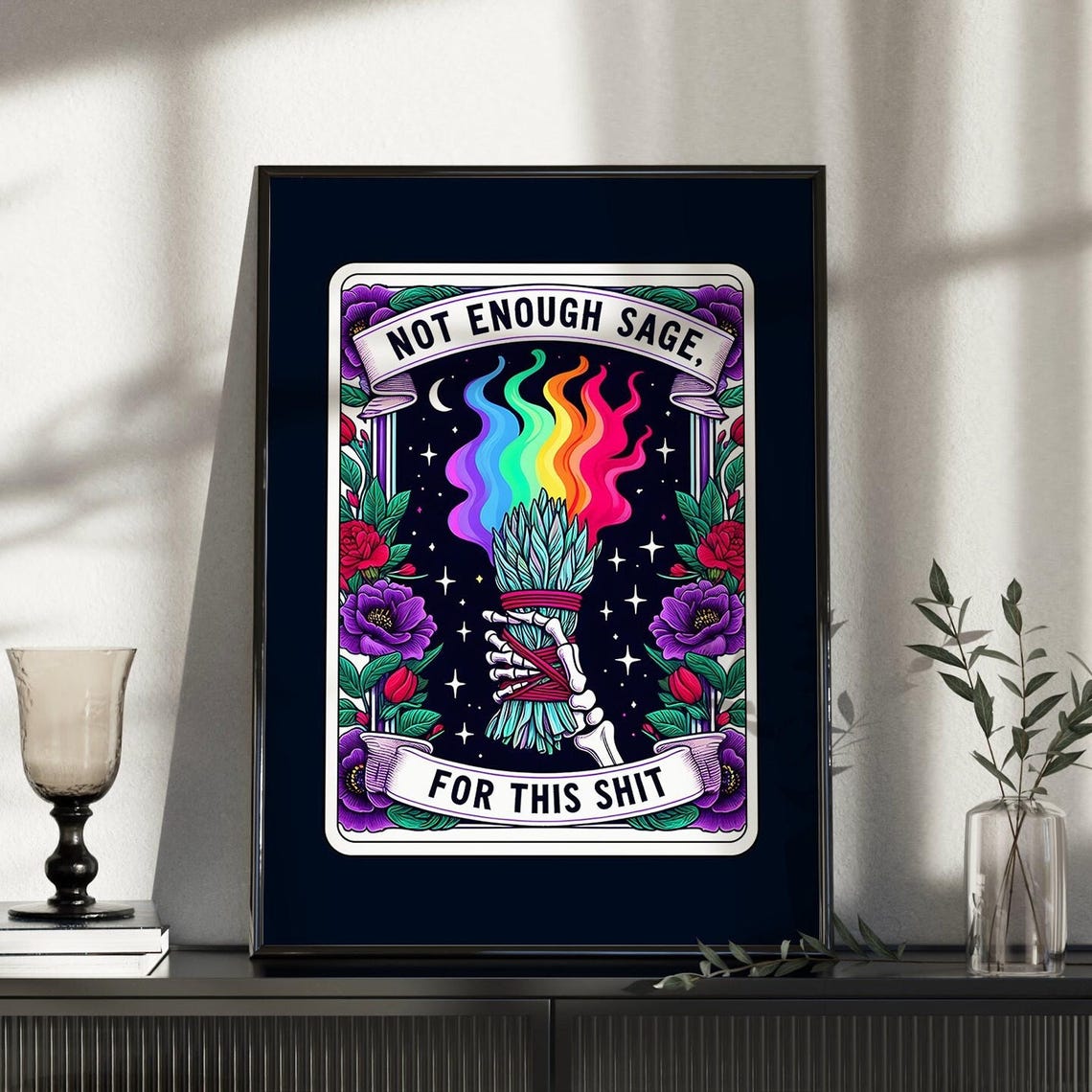 Skull Skeleton Gothic Emo Art Print