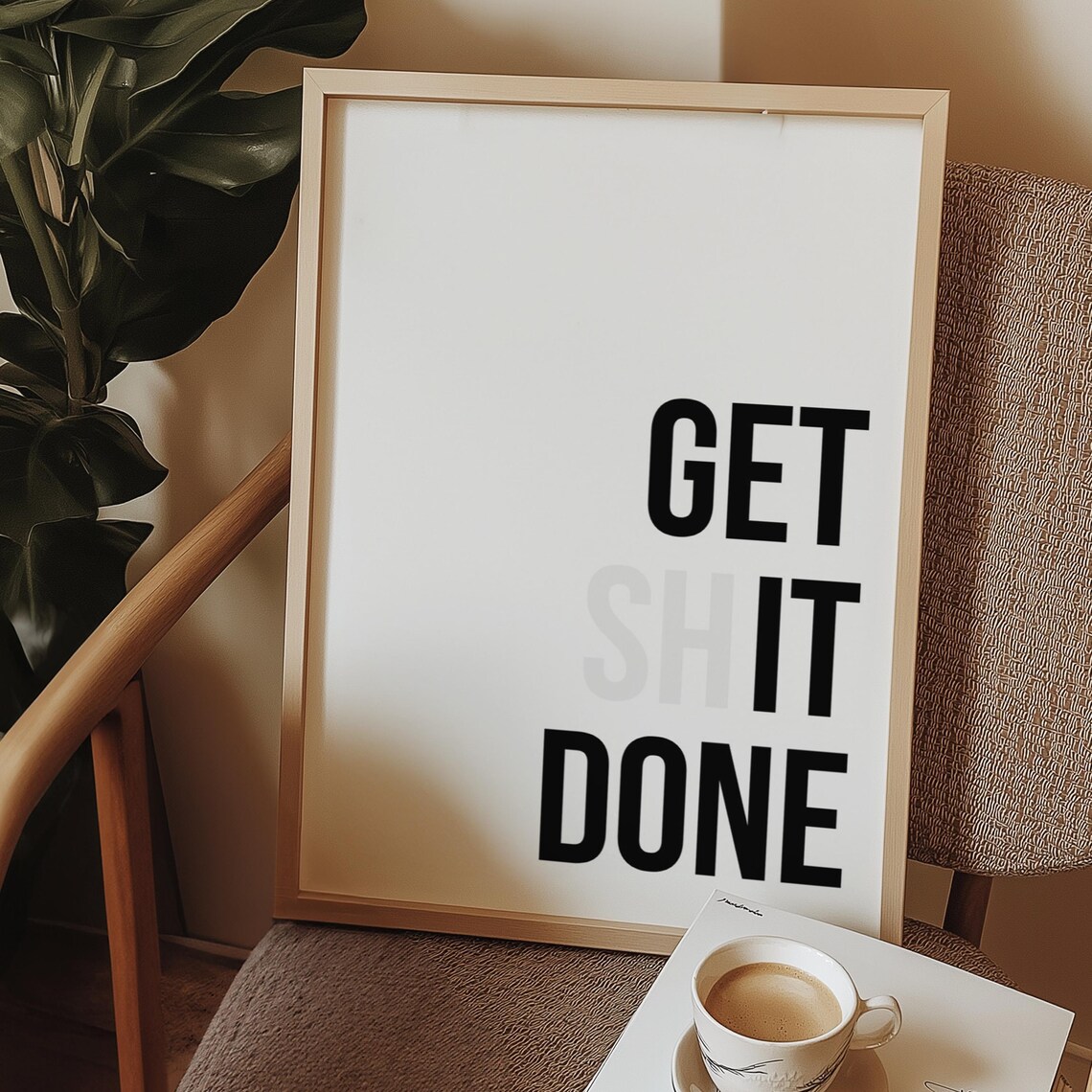 Get Shit Done Motivational Office Typography Poster