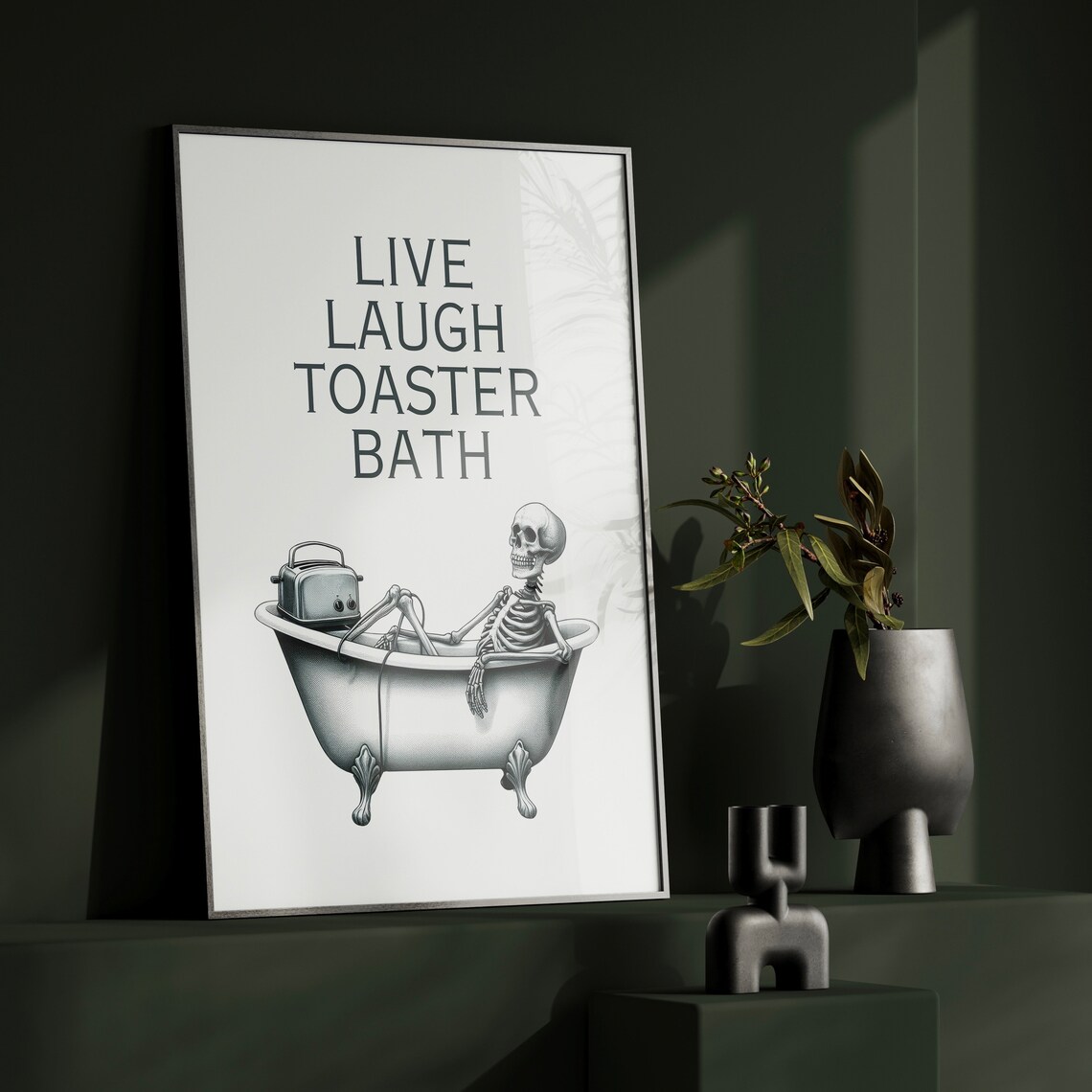 Funny Skeleton Prints for Bathroom Decor - Image 2