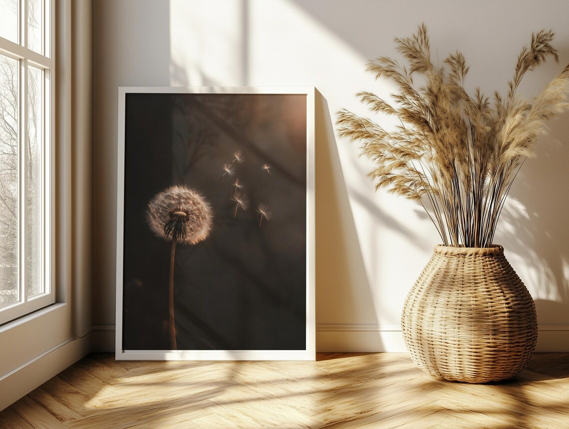Dandelion Botanical Vintage Floral Art Print - Image 2
