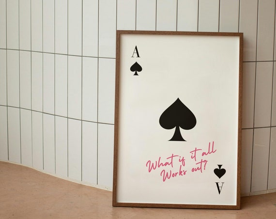 What If It All Works Out Wall Print Home Decor Cute Art Housewarming Gifts Bedroom Poster