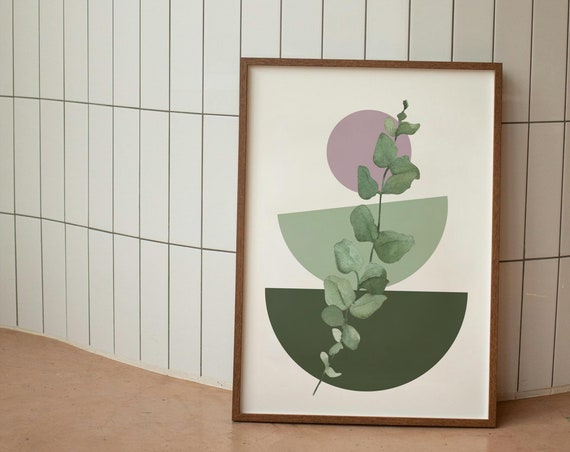 Green Leaf Wall Print Home Decor Cute Art Housewarming Gifts Bedroom Poster