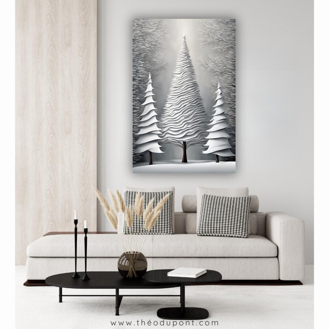 Noel 12 Japandi Holiday Watercolor Wall Art Print - Image 2
